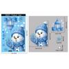 Decoración Fiesta de Navidad Azul Campanas Creativas Renos Papá Noel Pegatinas Estáticas Copos de Nieve Muñeco de Nieve Pegatinas para Vidrio