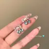 Brincos de Tarraxa Estilo Coreano Estilo Ins Borboleta de Zircônia Pérola Luxo Leve Alto Padrão Exquisitos Doces Frescos Pequenos Acessórios de Brincos para Mulheres