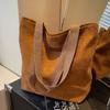 Bolso de Pana para Mujer, Gran Capacidad, Nuevo 2026 Otoño e Invierno Versátil Bolso de Hombro, Tacto de Alta Gama, Adecuado para la Escuela y el Viaje Diario Bolso Tote