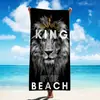 Jit Toalla de Playa de Microfibra Transfronteriza Impresión Digital Personalizada Toalla de Baño de Secado Rápido Clase A Toalla de Baño Grande Polar de Doble Cara