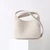Bolso Tejido de Piel de Vaca con Correa Ancha para el Hombro, Bolso de Hombro Cruzado Moderno y Versátil, Bolso de Axila de Alta Gama