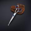 Tijeras de belleza para mascotas, corte de pelo, tijeras curvas de boca de pez, herramienta para cortar pelo de perros y gatos, tratamiento de superficie brillante
