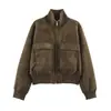 Otoño 2026 Nuevo Ropa Femenina Transfronteriza Europea y Americana Moda Callejera Chaqueta Abrigo de Gamuza w025 12831