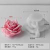 Jiahui Mei Vela Aromática Estéreo con Aroma a Rosa Molde de Silicona Herramienta de Lijado para Decoración de Flores del Día de San Valentín DIY