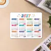 Bestseller transfronteiriço: Mousepad plano temático de calendário 2027, atacado, tamanho pequeno, antiderrapante, com borda travada, projetado para uso em escritório e jogos
