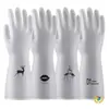 Guantes de Plástico de Goma Impermeables con Patrón Imprimible para Lavar Platos, Limpieza del Hogar, para Mujer