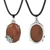 Punto Colgante de Piedra Natural en Forma de Disco Piedra Semipreciosa Colgante de Cristal Natural Accesorios para Joyería DIY Venta al por Mayor