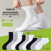 Meias Masculinas 100% Algodão Desodorante Absorventes de Suor Meias Esportivas Primavera e Verão Malha Amortecimento Meias Esportivas Atacado Cor Sólida Versátil Meias Masculinas