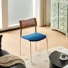 Cadeira de jantar estilo vintage, design minimalista Bauhaus, cadeira oca de madeira maciça para apartamento pequeno, cadeira de jantar de designer com encosto para uso doméstico