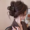 Marrón Chocolate~ Pinza para el Cabello Pinza Tiburón para Mujeres 2026 Nuevo Estilo Pinza de Otoño de Gama Alta Pinza para la Parte Posterior de la Cabeza Accesorio para el Cabello