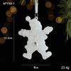 Decoraciones Navideñas Hong Kong Heng brillo blanco suministros para diseño de escena anillo de ratán para colgar en la puerta colgante para tienda