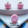 Tamaño pequeño simulación tridimensional fruta fresa mangostán piña caqui manzana colgante accesorios para el cabello DIY accesorios decorativos de resina