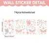 Estilo Boho Planta Flor Quarto Sala de Estar Decoração de Parede Adesivo de Parede para Casa Pvc Autoadesivo Pequeno Fresco Adesivo