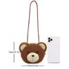 Nuevo y lindo bolso bandolera de peluche de moda para niños con forma de oso y gato, monedero, mini bolso de hombro para niña
