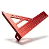 Regla triangular extendida de aleación de aluminio para carpintería, regla de ángulo métrico, herramienta de medición de marcado y posicionamiento para carpintería
