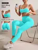 Traje de Yoga Sem Costura de 6 Cores Sutiã de Alça Calça de Bumbum Pêssego Conjunto Esportivo Fitness ao Ar Livre Conjuntos de Yoga