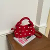2026 Nuevo Bolso de Mano de Hombro Único Otoño Estilo Lindo para Mujer Lunares Versátil Retro para Viajes Diarios Bolso Cruzado