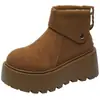 Botas de Nieve Gruesas y Cálidas de Suela Gruesa, Simples y Elegantes para Mujer, Nueva Moda Otoño e Invierno 2026, Botas Versátiles y Cómodas para Mujer
