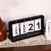 Calendario de Hojas Giratorias de Madera Dormitorio Estudiantil Escritorio Hogar Sala de Estar Dormitorio Calendario de Escritorio Tienda Decoración de Escritorio Calendario Perpetuo