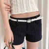 Cinturón Retro Marrón de Gama Alta con Hebilla Redonda Sencilla para Mujer, Nuevo Cinturón Decorativo para el Trabajo, Combinado con Shorts de Mezclilla, Accesorio de Moda