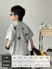 Roupas Infantis Camiseta Estampada de Manga Curta Kidsren's 2026 Verão Novo Estilo Roupas Casuais Bonitas para Meninos Roupas de Verão para Crianças Maiores Meia-Manga