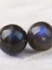Labradorita Negra Natural Cuentas Redondas Piedra Lunar Luz Azul Cuentas Sueltas Accesorios para Mujer Accesorios Colgante Anillo de Saturno
