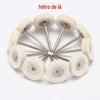 Roda de polimento tipo T de feltro de lã 3*25 acessórios de esmerilhadeira elétrica roda de polimento de jade cerâmica metal