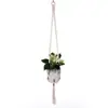 Cuerda de Algodón Tejida a Mano Estilo Bohemio Maceta para Plantas y Flores Cesta Colgante Bolsa de Red Cuerda para Colgar Colgante de Pared Cuerda para Colgar