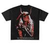 Camiseta holgada de algodón unisex con estampado de moda urbana oscura estilo Harajuku retro americano Y2K de verano