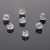 Accesorios para Aretes DIY Chapado en Oro Real de 18K Plástico Transparente Tapones para Orejas de Silicona Cierres para Aretes de Perla