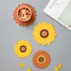 Mantel Protector Térmico Promocional de Girasol, Individual Estilo Japonés, Base para Tazón, Base para Olla, Base para Plato, Posavasos Lindo de PVC de Flor de Cerezo, Anti-quemaduras