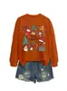 Amazon eBay Estación Independiente Moda Casual Versátil para Mujer Sudadera Feliz Navidad Árbol de Navidad