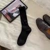 Calcetines color marrón melardo, calcetines de media pantorrilla para mujer, ribete de encaje para primavera y otoño, estilo japonés y coreano, combinados con zapatos pequeños de cuero, calcetines con volantes