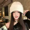 Gorro de Mezcla de Lana Tejido de Fábrica Gorro de Lana Tejido Vintage Venta al por Mayor Otoño e Invierno Cálido Protección de Orejas Gorro Frío