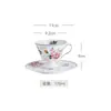 Juego de Taza y Platillo de Café Rosa Fresco Taza Francesa Taza de Té de la Tarde Británica Taza de Cerámica de Lujo para el Hogar
