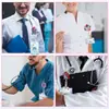 Porta-Crachá Retrátil Acrílico com Glitter em Formato de Coração, Modelo Novo Transfronteiriço para Médicos e Enfermeiros, Carretel de Crachá com Clipe Retrátil