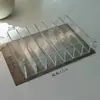 Caja de Almacenamiento Transparente de Acrílico para Sombras de Ojos y Medicamentos Soporte de Exhibición para Compactos de Polvo Tarjeta de Negocio para Esmalte de Uñas Titular de 7 Compartimentos