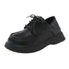 Sapatos de Couro para Meninas 2026 Novo Modelo Primavera e Outono Sapatos para Apresentação Escolar Infantil para Crianças Maiores, Mocassins Pretos com Solado Macio
