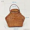 Cesta de Almacenamiento de Bambú Hecha a Mano, Cesta de Bambú Estilo Vintage para Exhibición en el Comedor, Cesta de Exhibición Estilo Rústico para Uso Doméstico