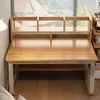 Escritorio de computadora para dormitorio, uso doméstico, escritorio de estudio para estudiantes, escritorio comercial simple con estantería integrada, adecuado para apartamentos de alquiler