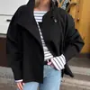 Ropa de Mujer Europea y Americana Transfronteriza 2025 Nuevo Otoño e Invierno Amazon Elegante Elegante Cuello Alto Botón Manga Larga Chaqueta de Lana
