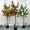 Árvores artificiais em vaso, árvores de flores artificiais, árvores frutíferas, decorações de plantas verdes para casa, árvores de flores artificiais, arranjo de cena, paisagismo, plantas artificiais