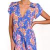 Vestido Nuevo de Comercio Exterior, Falda Larga de Verano de Alta Gama, Look Adelgazante de Cintura, Cuello en V, Botonadura Sencilla, Falda de Hoja de Loto para Mujer