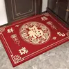 Capacho de Entrada de Ano Novo para Uso Doméstico, Ano do Serpente, Capacho de Tapete Vermelho Estilo Chinês Novo, Capacho Antiderrapante
