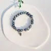 Pulsera de Cerámica Jingdezhen Nueva Pulsera de Cerámica Estilo Chino Joyería Hecha a Mano Cuerda Estilo Tíbet Puesto de Pulseras Jingdezhen