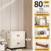 Armario de almacenamiento plegable con ruedas, armario multicapa para almacenamiento de snacks en el hogar, caja para ropa y artículos varios a prueba de polvo, estante de almacenamiento para sala de estar