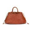 Bolso de Mano de Gran Capacidad Retro Moderno Transfronterizo Bolso Tejido a Mano Bolso Tote de Hombro para Negocios para Viajeros
