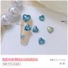 Decoraciones para Uñas con Forma de Corazón de Pedrería para Celebridades de Internet, Pedrería de Cristal de Vidrio Súper Brillante con Parte Posterior Puntiaguda, Accesorios para Uñas de Corazón Color Melocotón Iridiscente Grandes y Pequeños