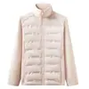 Chamarra de Plumas para Hombre y Mujer, Nueva Otoño e Invierno Casual para Exteriores Ligera Cálida Relleno de Pato Blanco Cuello Alto Empalme Tejido Chaqueta de Pareja