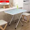 Soporte de mesa plegable junto a la pared mesa de comedor simple para el hogar mesa cuadrada pequeña fácil para 2 personas 4 personas puesto portátil para comer Xiao Jie Qi